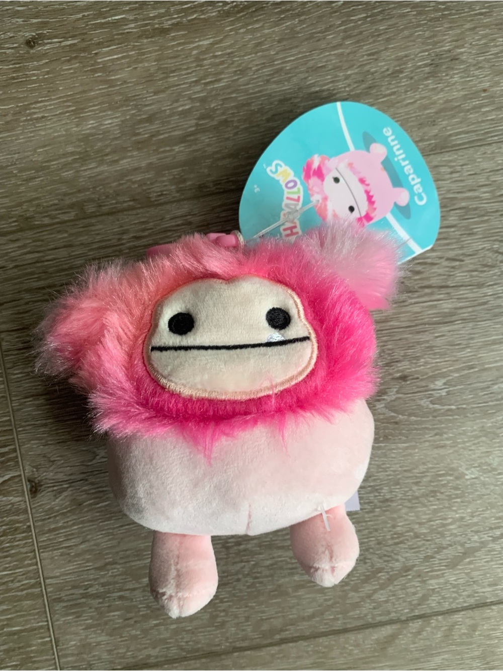 Squishmallows Original Clip-On Caparinne the Bigfoot Pink 3.5 in 2022 Plush